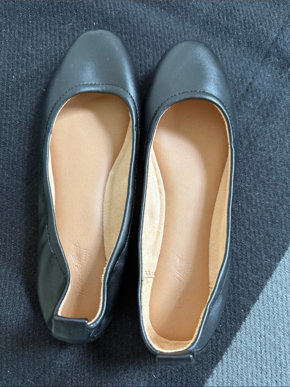 Universal Thread Black Leather-Ballet Flats NEW- never worn